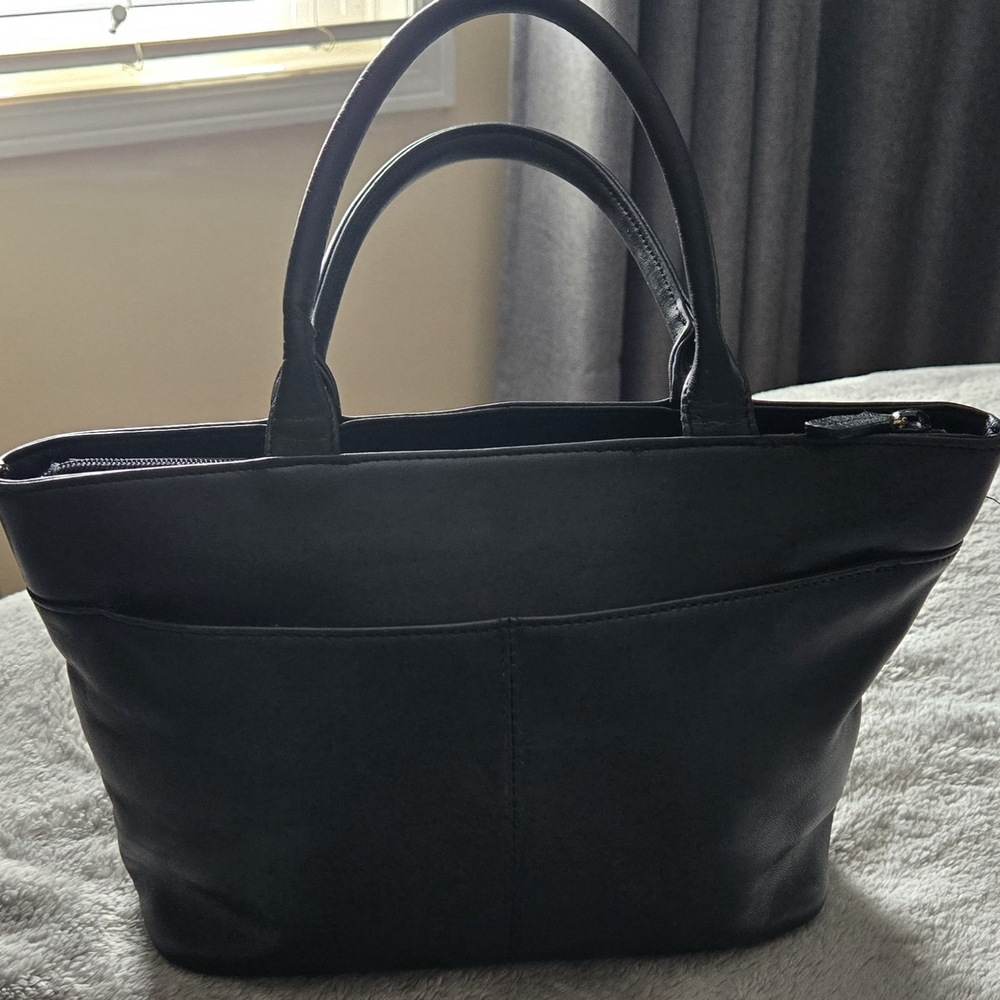 Etienne Aigner Black Leather Mini Tote Bag – Genuine Cowhide - Picture 3 of 16